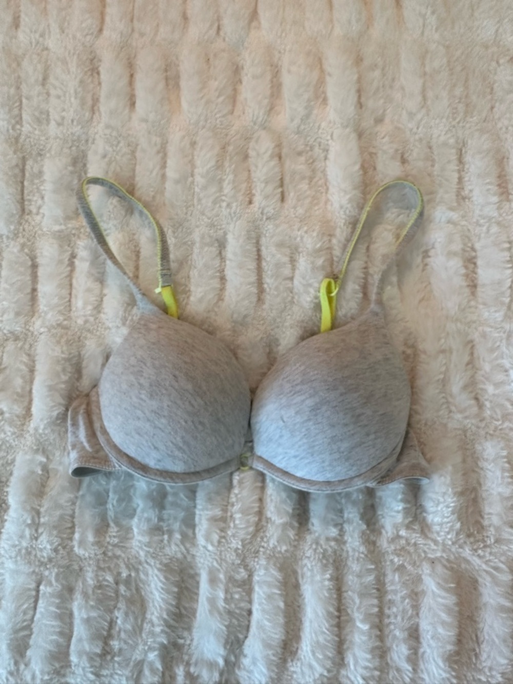 Aerie Gray and Neon Yellow Bra Size 34B